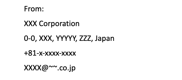 発行元情報(会社名・連絡先)_英語Ver